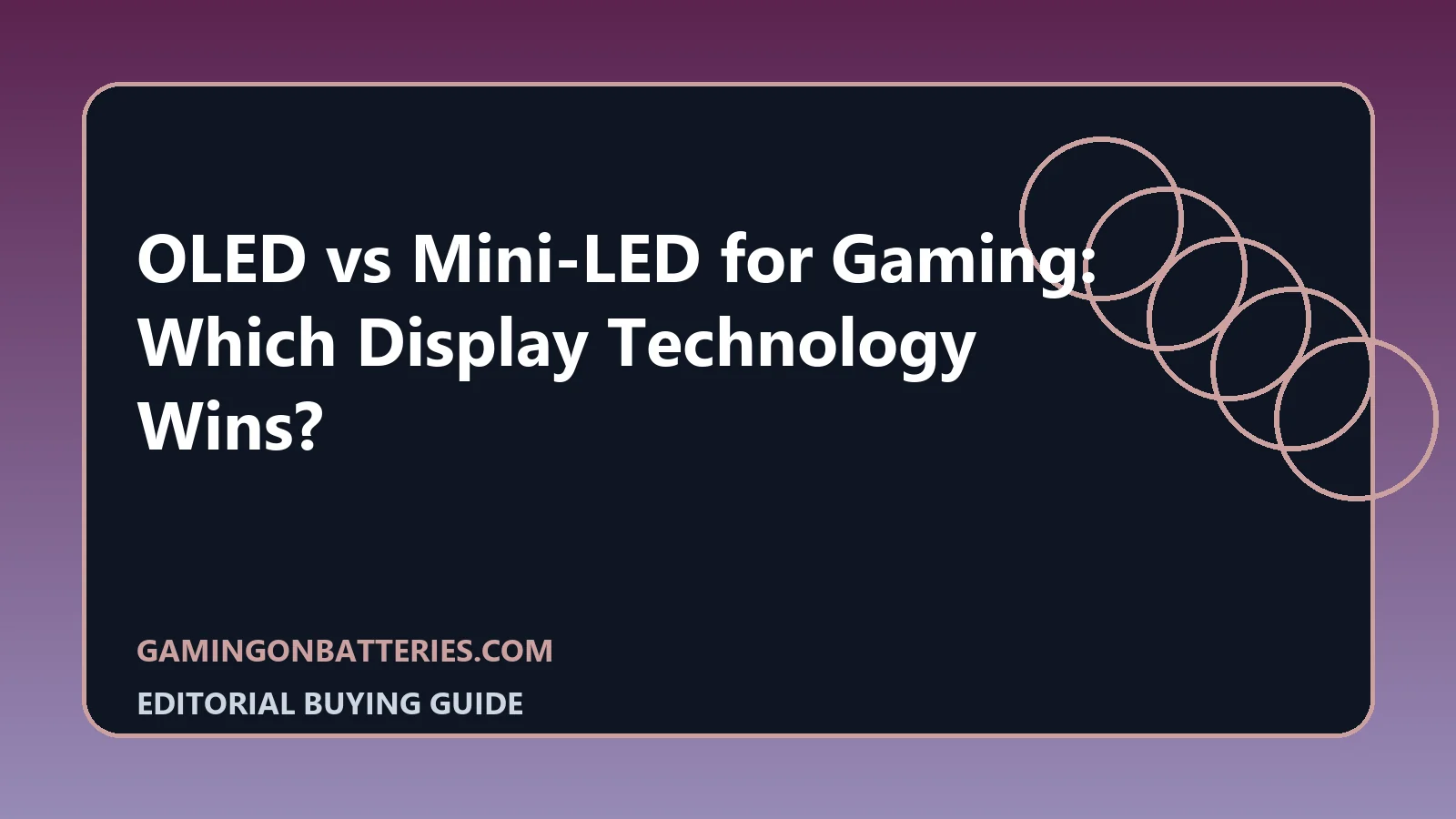 OLED and Mini-LED gaming monitors showing dark and bright game scenes