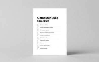 Computer Build Checklist